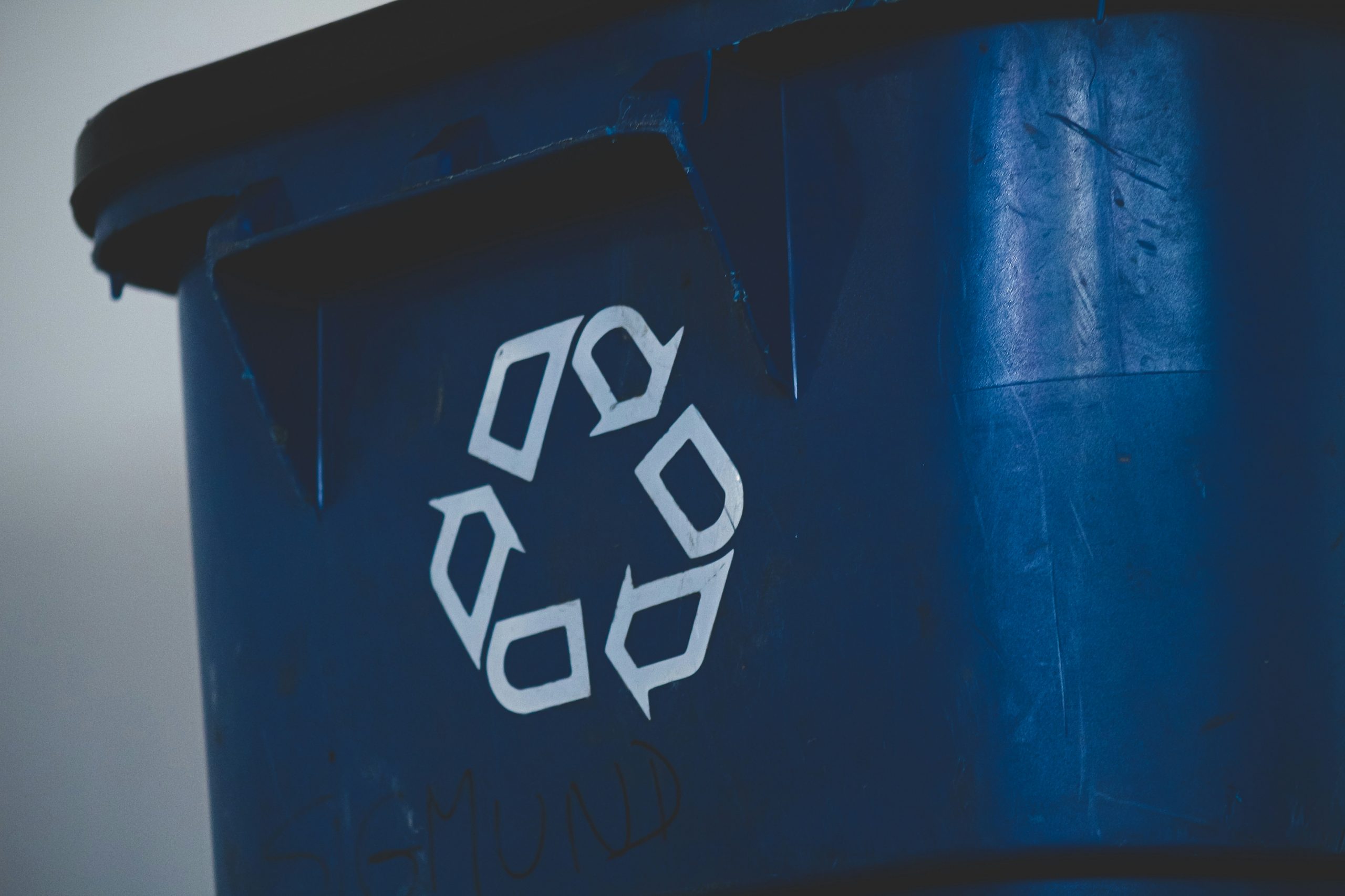 Recycling bin as part of waste management and sustainability at Great Northern Hotel