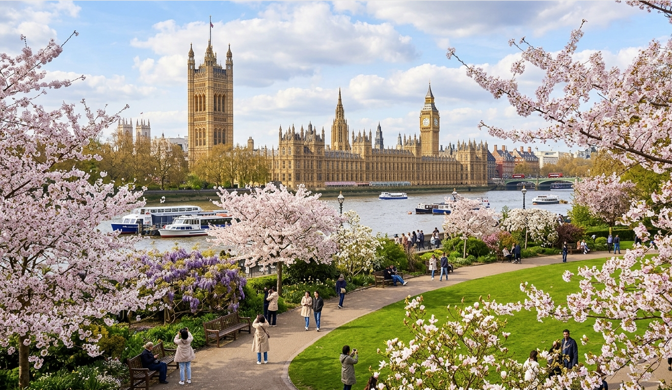 London in Spring - Westminster in the background